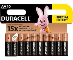 Baterijos DURACELL AA, 10 vnt