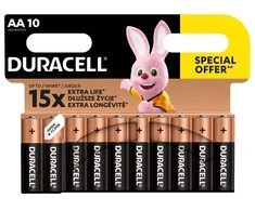 Baterijos DURACELL AA, 10 vnt