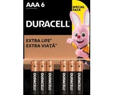Baterijos DURACELL AAA, LR03, 6vnt