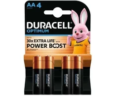 Baterijos DURACELL Optimum, AA, 4 vnt.