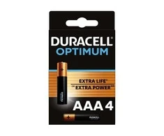 Baterijos DURACELL Optimum, AAA, 4 vnt.