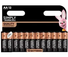 Baterijos DURACELL Simply AA, 12 vnt.