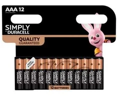 Baterijos DURACELL Simply AAA, 12 vnt.