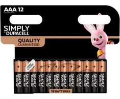 Baterijos DURACELL Simply AAA, 12 vnt.