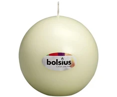 Bolsius Žvakė - burbulas BALL, kreminė, D 7 cm, 16 h, vnt