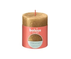Bolsius Žvakė - cilindras RUSTIC, aukso, D 6,8 cm, H 8 cm, vnt