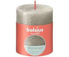 Bolsius Žvakė - cilindras RUSTIC, šampano, D 6,8 cm, H 8 cm, vnt