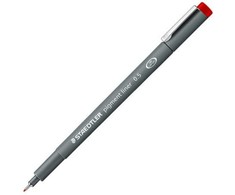 Braižiklis STAEDTLER Pigment Liner, 0,5 mm, raudonos sp.