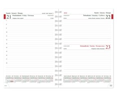 Timer Kalendorius MANAGER Spirex Day 2026, A5, PU FLEX, šviesiai pilkos sp.