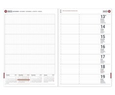 Timer Kalendorius Unika Week 2027, A5, PVC tamsiai mėlyna