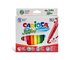 Flomasteriai CARIOCA JUMBO, 12 spalvų