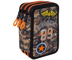 Cool Pack Forminis trijų skyrių penalas su priedais CoolPack Jumper 3 Badges Boys
