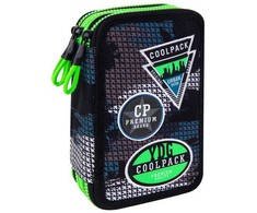 Cool Pack Forminis trijų skyrių penalas su priedais CoolPack Jumper 3 Badges B Pilkas