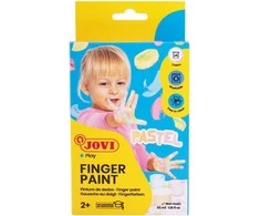 Dažai piešti pirštais JOVI, 35 ml, 5 pastelinės spalvos