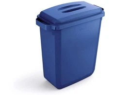 Durable Šiukšlių dėžė rūšiavimui DURABIN® 60L stačiakampė, mėlyna sp. (dangtis perkamas atskirai)