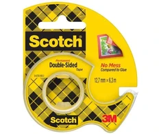 Dvipusė lipni juostelė SCOTCH, 12,7 mm x 6,3 m, su dėkliuku