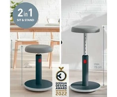 Ergonomiška kėdė Leitz Ergo Cosy, „du viename“, aksominės pilkos spalvos