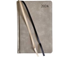 Fat Kalendorius PREMIER PLUS 2027, PU, A5, šviesi kakava