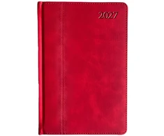 FAT Kalendorius PREMIER PLUS 2027, PU, A4, raudona