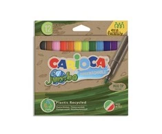 Flomasteriai CARIOCA JUMBO ECOFAMILY, 12 vnt.
