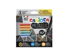 Flomasteriai CARIOCA Metallic FineMarkers, 8 vnt.