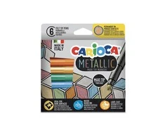 Flomasteriai CARIOCA Metallic MaxiMarkers, 6 vnt.