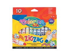 Flomasteriai COLORINO ZIG ZAG, 10 spalvų