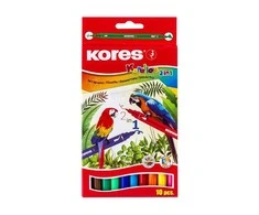Flomasteriai dvipusiai KORES KORELLO 2 in 1, 10 vnt., dvipusiai