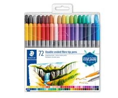 Flomasteriai STAEDTLER, dvipusiai, 72 vnt.