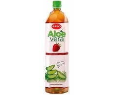 Gaivusis sulčių gėrimas ALEO Aleo vera, braškių skonio, 1,5 l