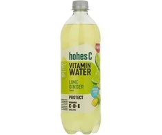 Gazuotas vanduo, HOHES C, laimų ir imbiero skonio, su C+D+E+Zn, 0,75 l