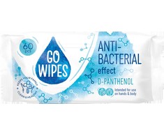 Go Wipes Drėgnos servetėlės GOWIPES Antibact D-Panthenol 60 vnt.