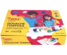 Guašas tempera JOVI, 35 ml, 12 spalvų rinkinys su teptuku
