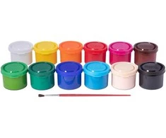 Guašas tempera JOVI, 35 ml, 12 spalvų rinkinys su teptuku