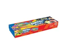 Guašas mix (metalizuotos, šviečiančios tamsoje,neoninės,blizgios sp.) 12 spalvų 20 ml Colorino