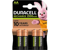 Įkraunamos baterijos DURACELL AA 2500 mAh, 4 vnt