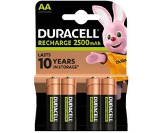 Įkraunamos baterijos DURACELL AA 2500 mAh, 4 vnt