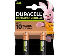 Įkraunamos baterijos DURACELL AA/HR6, 2500 mAh, 2 vnt.
