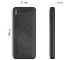 Išorinė baterija EMOS AlphaQ3, 10 000 mAh 22.5 W, juoda