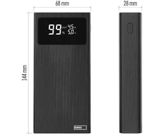 Išorinė baterija EMOS BETAQ 20, 20 000 mAh 22.5 W, juoda
