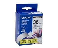 Juostelė BROTHER TZE-261, Juodai ant balto, Plastikinė