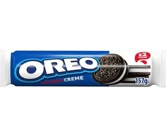 Kakaviniai sausainiai OREO Double su vanilės skonio įdaru, 157 g