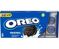 Kakaviniai sausainiai OREO su vanilės skonio įdaru, 220 g