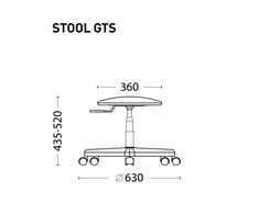 Kėdė NOWY STYL STOOL GTS odos pakaitalas, V - 14, juoda