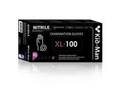 Kid Man Vienkartinės pirštinės juodos, nitrilinės, dydis XL, nepudruotos, 100 vnt