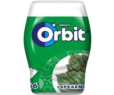 Kramtomoji guma su saldikliais ORBIT becukrė mėtų skonio spearmint, 64g