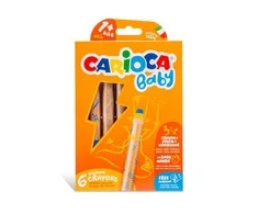 Kreidelės mažyliams CARIOCA Baby 3in1 1+, 6 vnt.