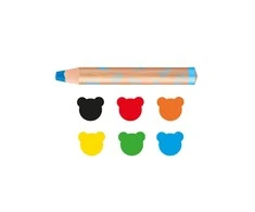 Kreidelės mažyliams CARIOCA Baby 3in1 1+, 6 vnt.