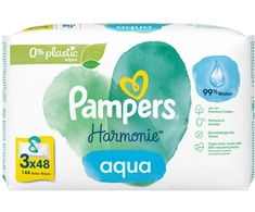 PAMPERS CHUST HARMONIE AQUA 3X48 PLFREE