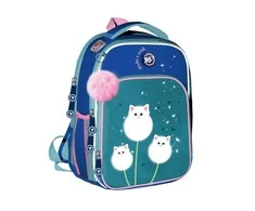 Kuprinė su pakietinta nugara YES S-78 Dandelion Cats, Capri mėlyna